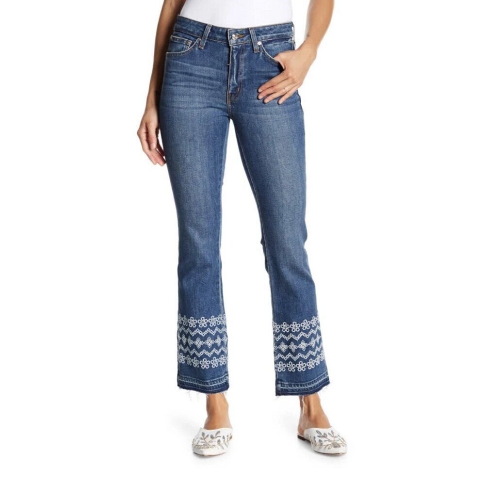 Derek Lam Women’s Flip Flop Flare Jeans Jane Mid Rise Size 24